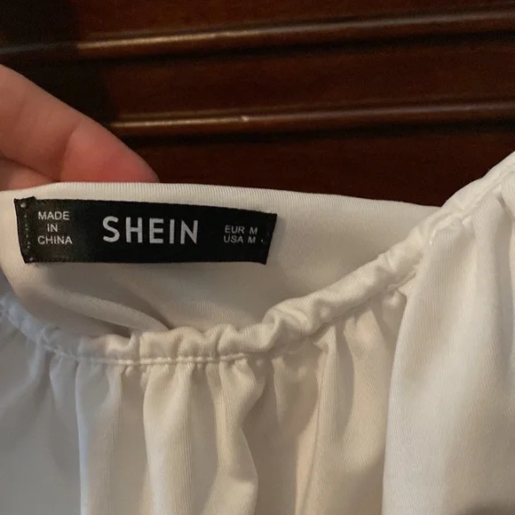 White Ruched Bust Crop Top - Picture 4 of 6